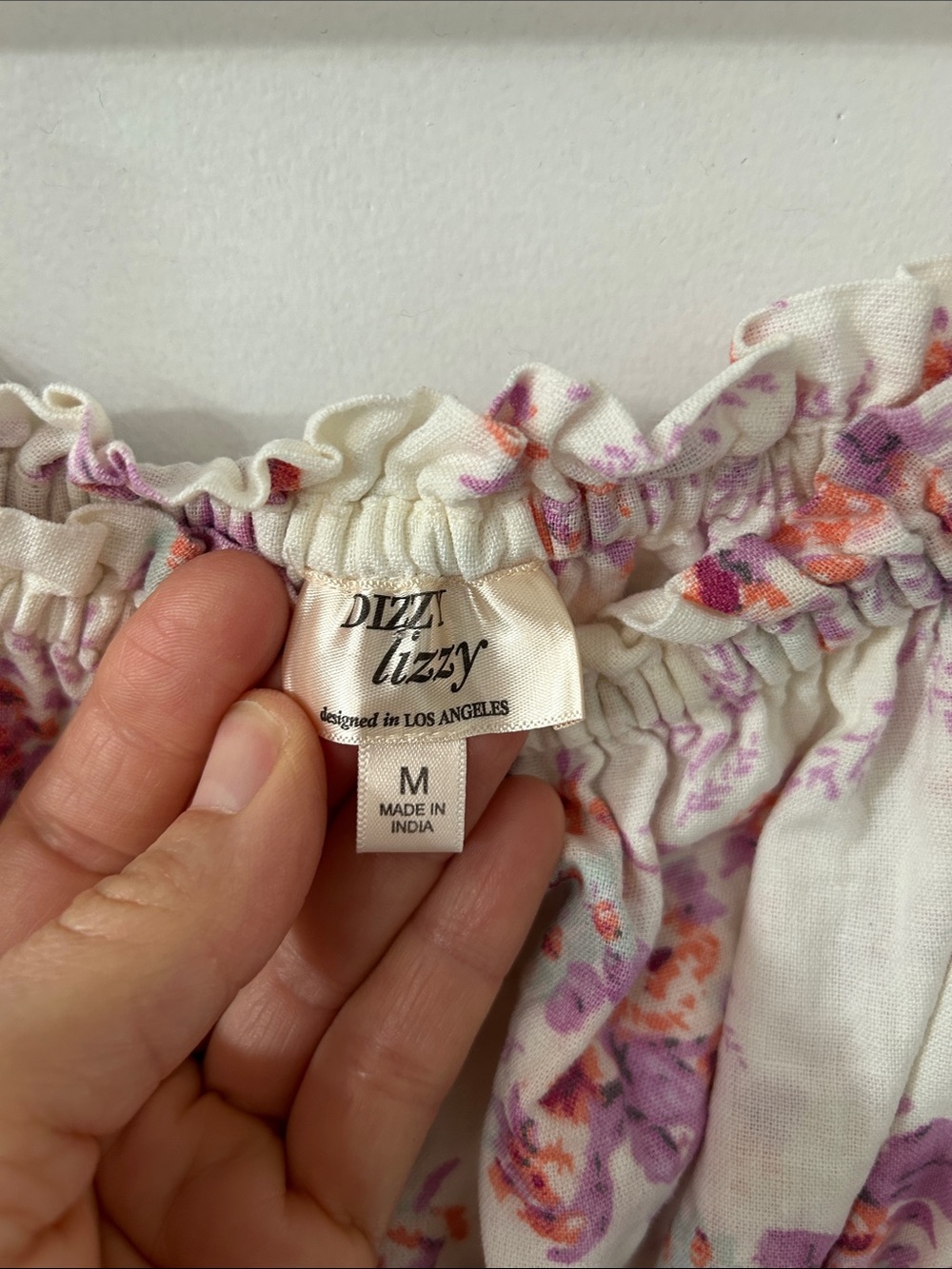 Dizzy Lizzy Dress Floral Puff-Sleeve Smocked Waist Ruffle Tier Hem Cottage Midi - Picture 4 of 16